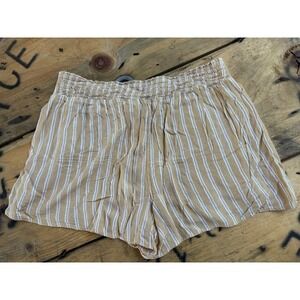 American Eagle Outfitters Striped Shorts Smocked Waist Casual Summer